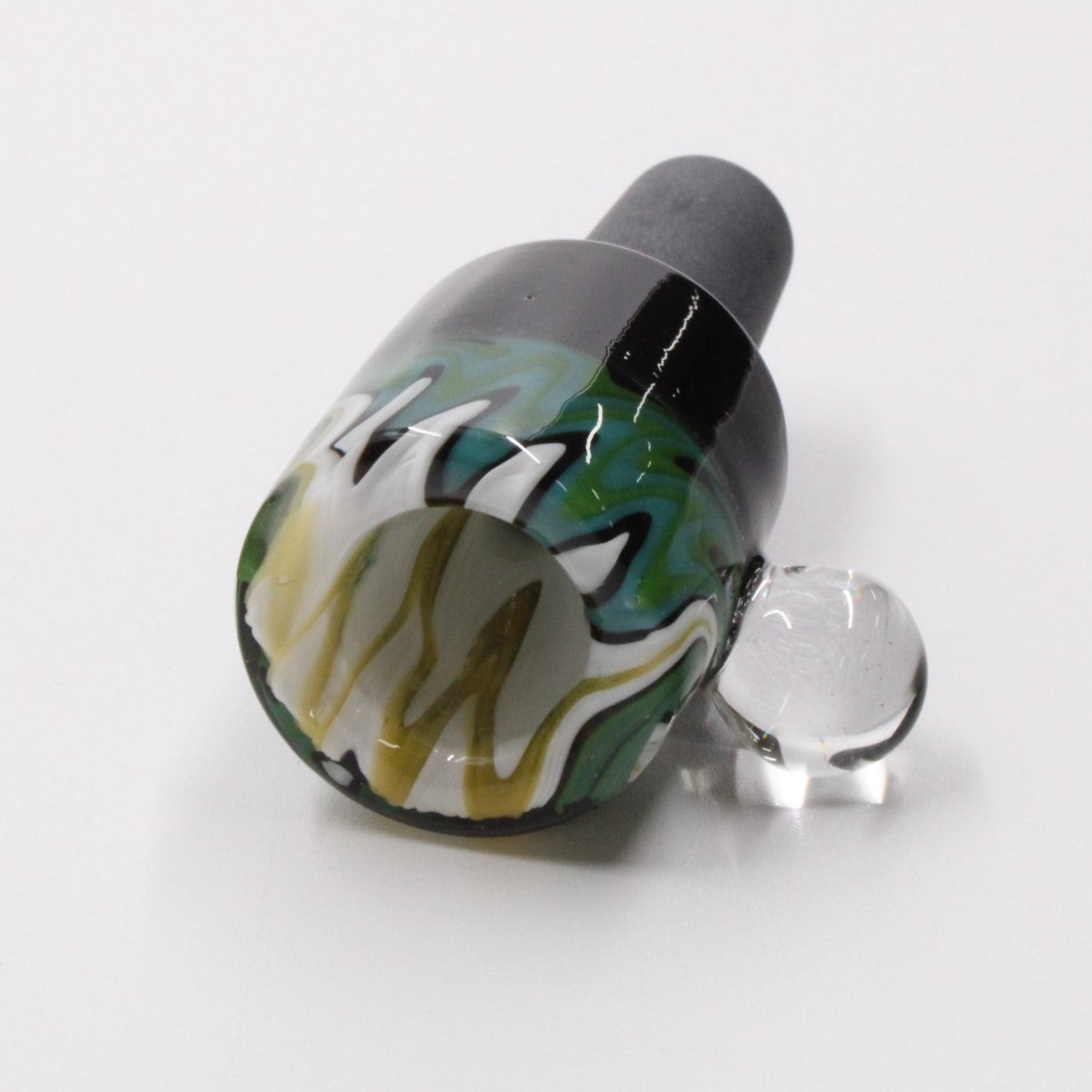 Rectangular Color Swirl Bowl Head Slide 14mm Male