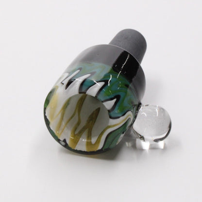 Rectangular Color Swirl Bowl Head Slide 14mm Male