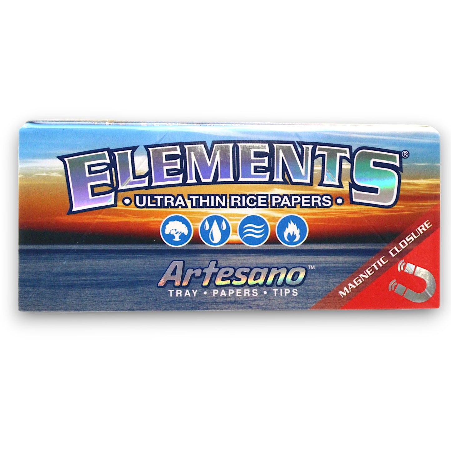 Elements Ultra Thin Rice Papers and Tips Artesano King Size Rolling Kit