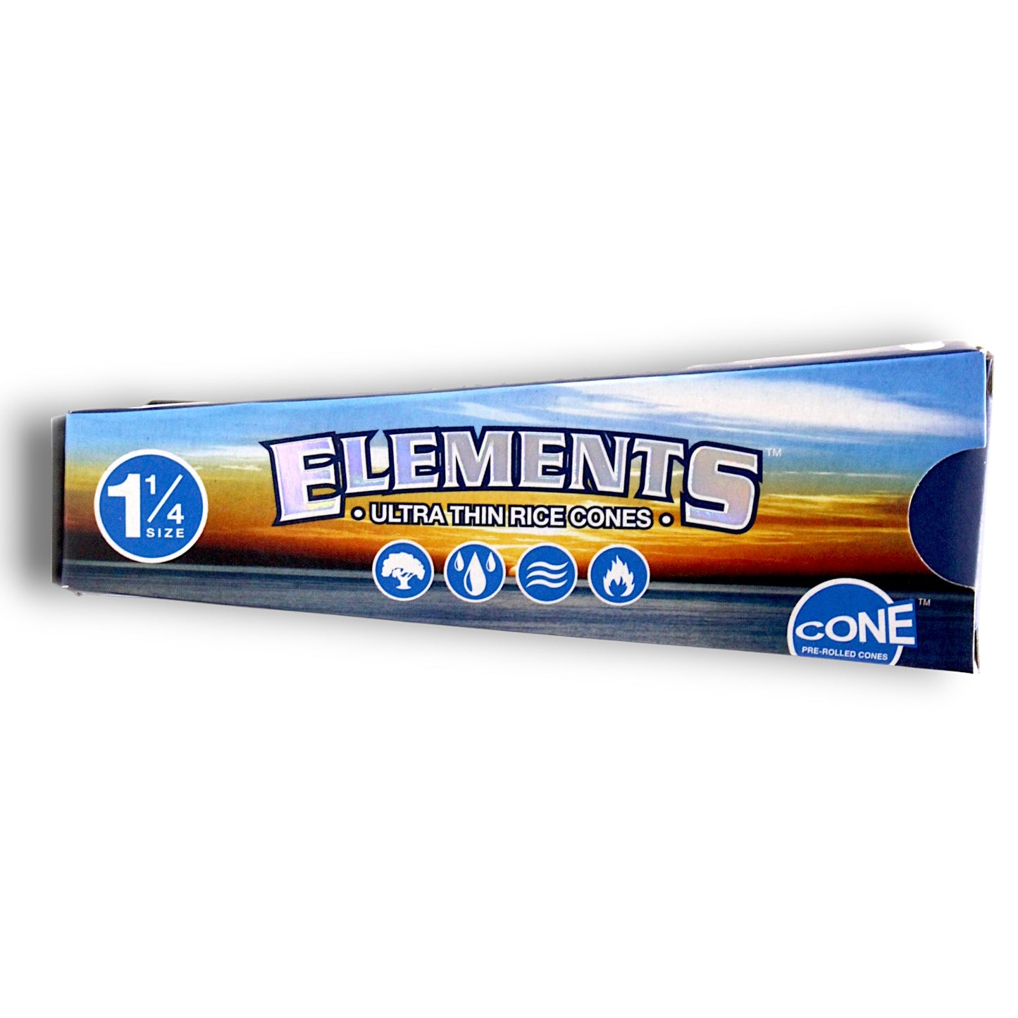 Elements Ultra Thin Rice Paper 1-1/4 Pre-Rolled Cones 6 Pack