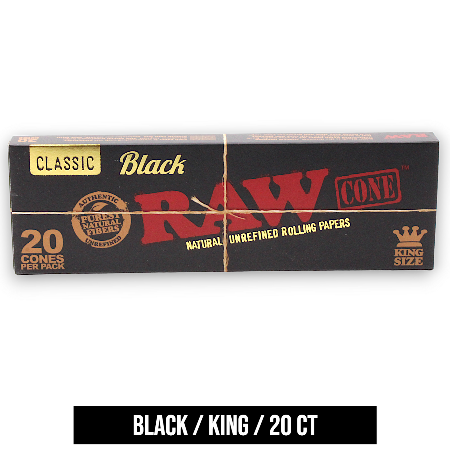 Raw Natural and Black Pre-Rolled Cones