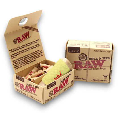 RAW Masterpiece King Size Rolling Paper Roll and Tips Kit