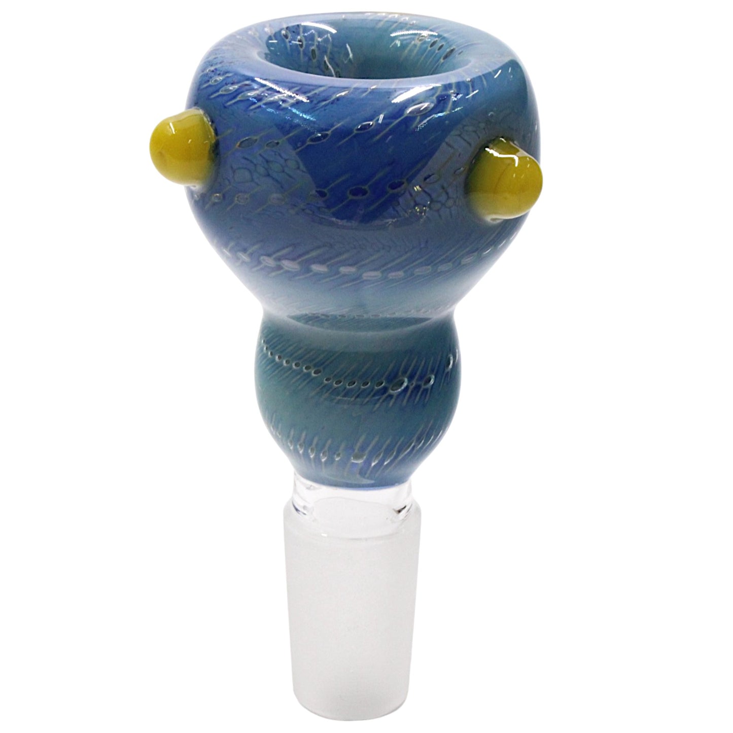 Rounded Tall Color Swirl Bowl Head Slide 14mm Male