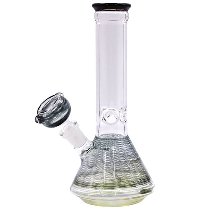 Small 8" Wavy Design Beaker Bong