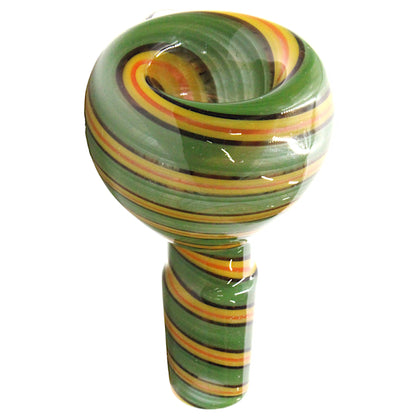 Bubble Color Swirl 14mm Male Bowl Head Slide