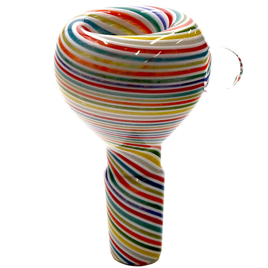 Bubble Color Swirl 14mm Male Bowl Head Slide