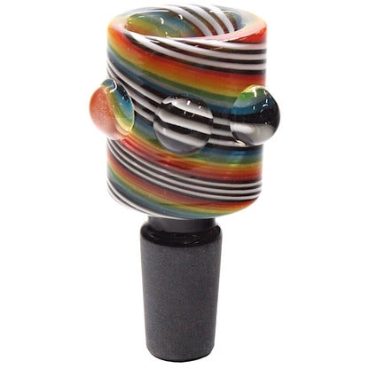 Color Swirl 14mm Male Bowl Head Slide