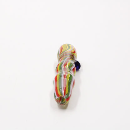 4" Color Striped Chillum