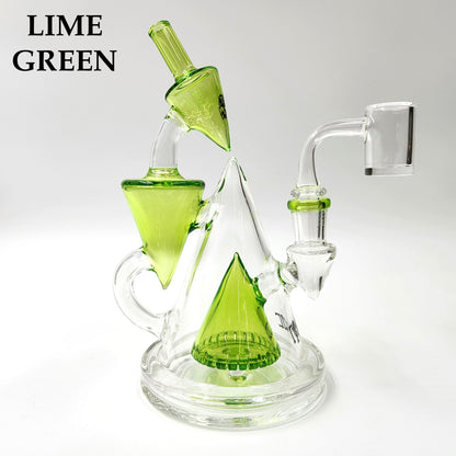 8" Toxic Glass Volcano Unique Dab Rig