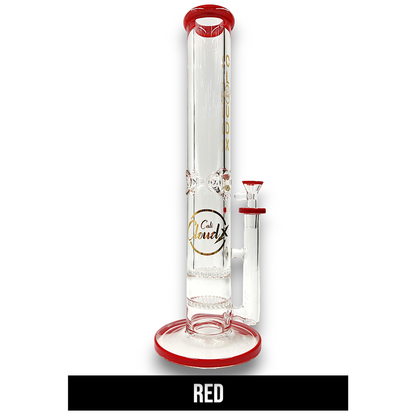 15" Cali CloudX Thick Straight Tube Dual Honeycomb Perc Bong