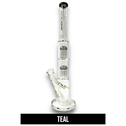 18" Bougie Glass Tree Perc Straight Tube Bong