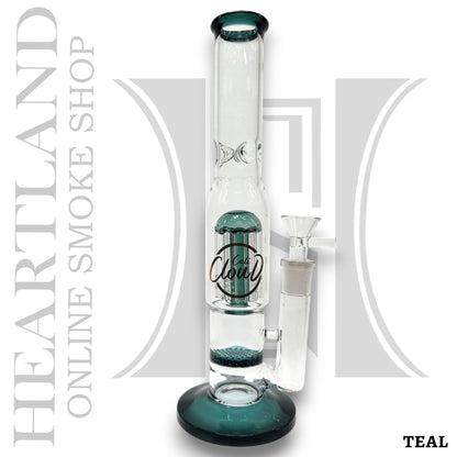 11" Cali CloudX Honeycomb Tree Perc Straight Tube Bong