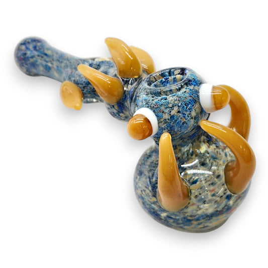 Artisan Made Glass Horn Bubbler Water Pipe