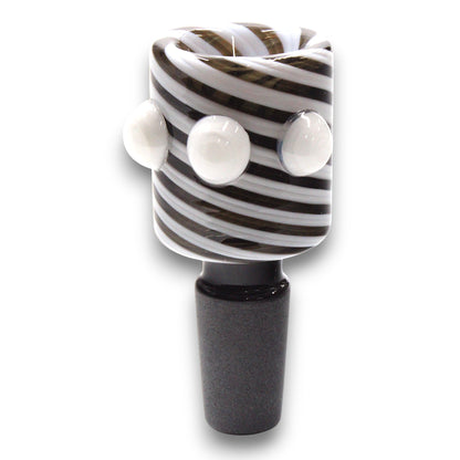 Barrel Color Swirl 14mm Male Bowl Head Slide