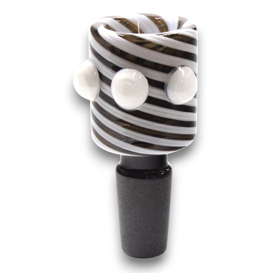 Barrel Color Swirl 14mm Male Bowl Head Slide