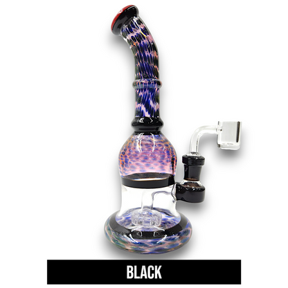 10" Circ Perc Colored Angle Mouth Dab Rig Bong