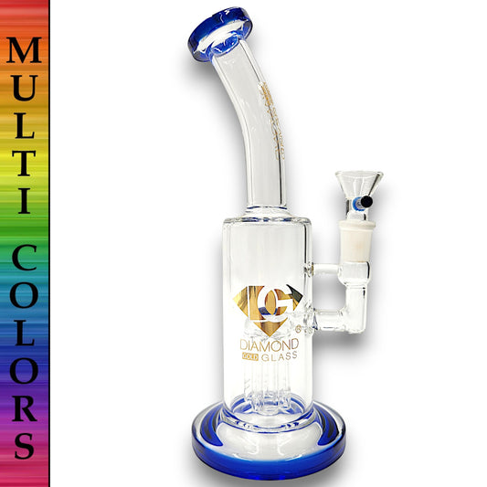 10" Diamond Glass Tree Percolator Barrel Bong