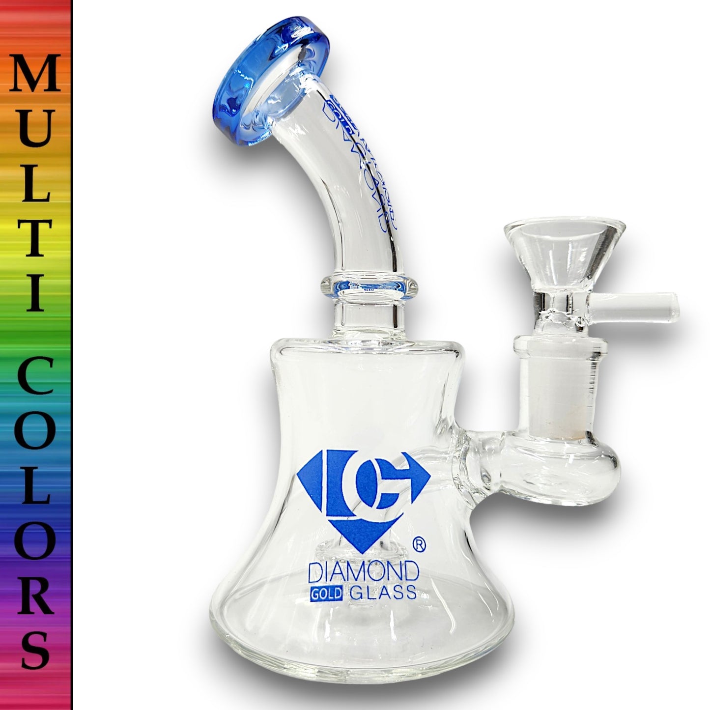 5-1/2" Diamond Glass Circ Percolator Pocket Bubbler Bong