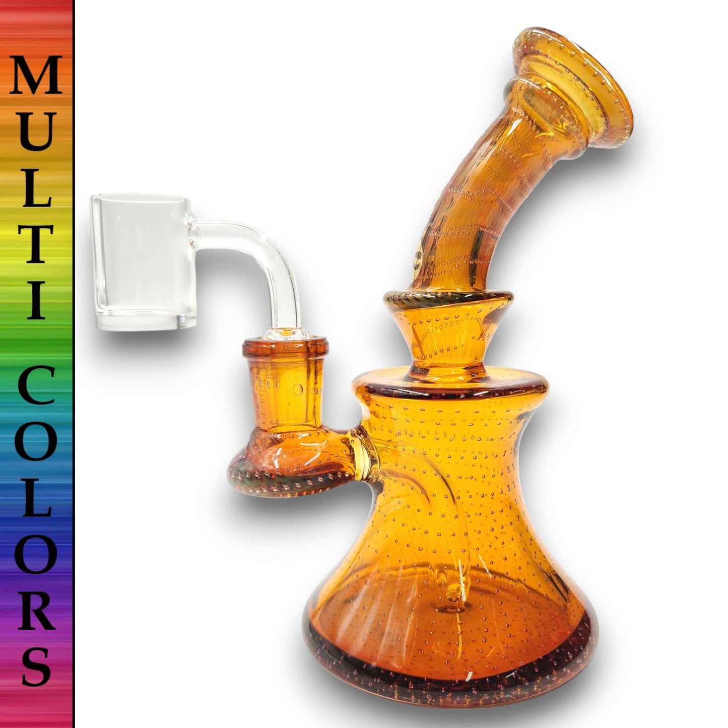 6-1/2" Pulsar Bubble Matrix Hourglass Dab Rig Bong