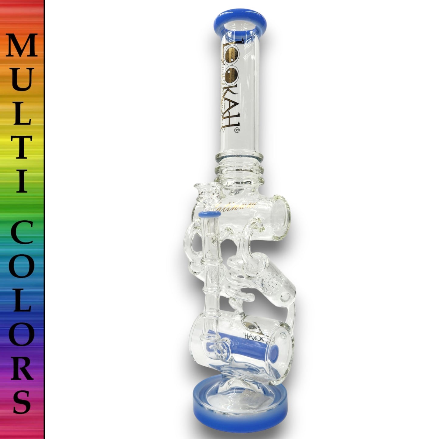 18" Lookah Double Barrel  Recycler Bong