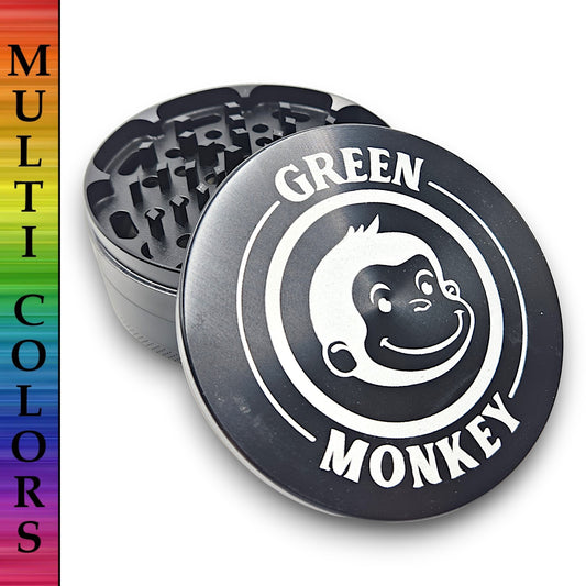 4" Large Green Monkey Capuchin Aluminum 4 Piece Grinder