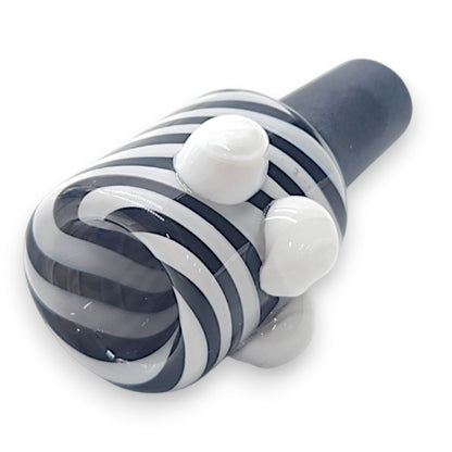 Color Striped Glass Bowl Head 14mm Male