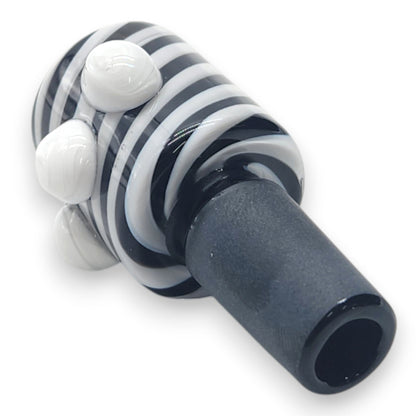 Color Striped Glass Bowl Head 14mm Male