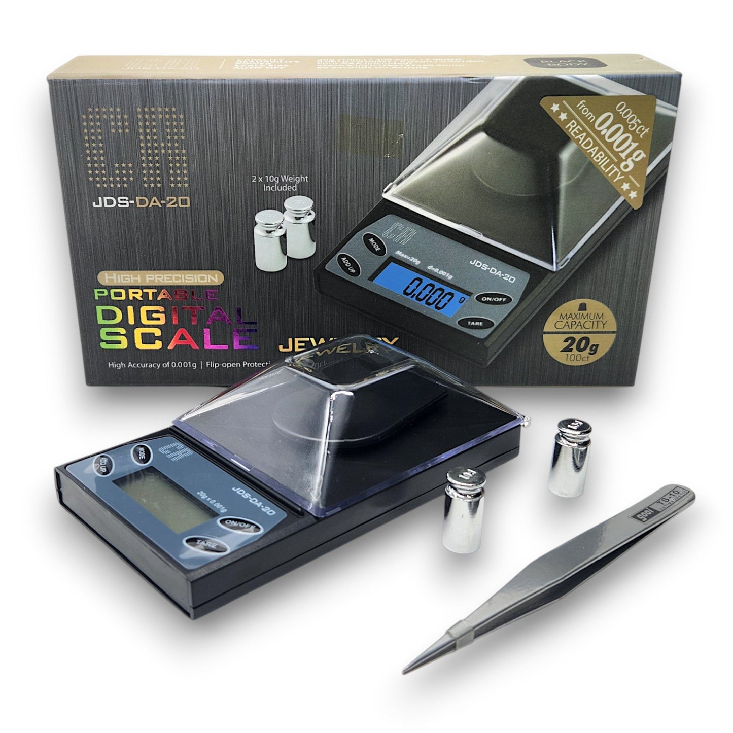 CR Digital Portable Scale 0.001g Accuracy 20g Max High Precision