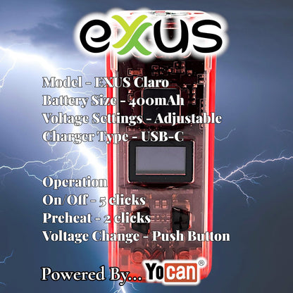EXUS Claro Digital Display 510 Cart Battery