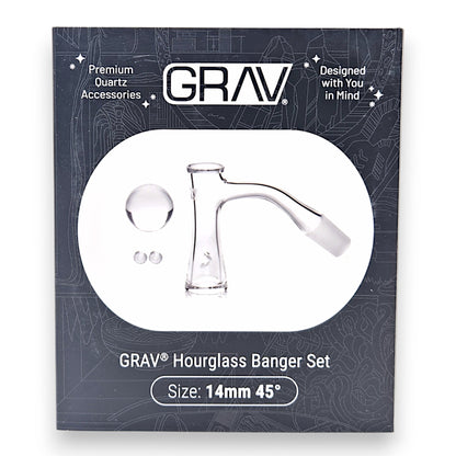 GRAV Quartz Hourglass Banger Set | 14mm 45deg