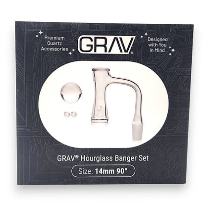 GRAV Quartz Hourglass Banger Set | 14mm 90deg