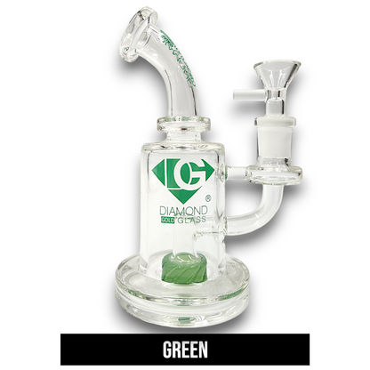 7" Diamond Glass Turbine Circ Perc Barrel Bong