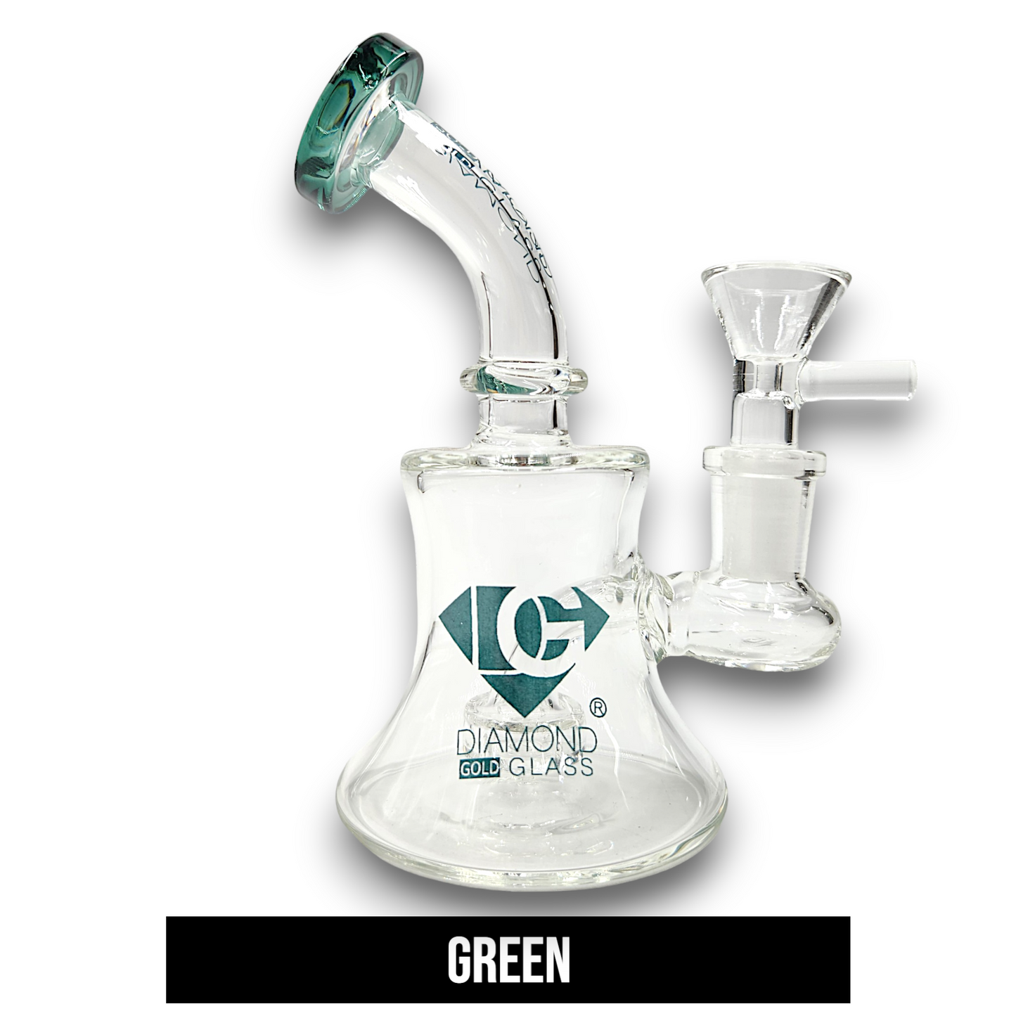 5-1/2" Diamond Glass Circ Percolator Pocket Bubbler Bong