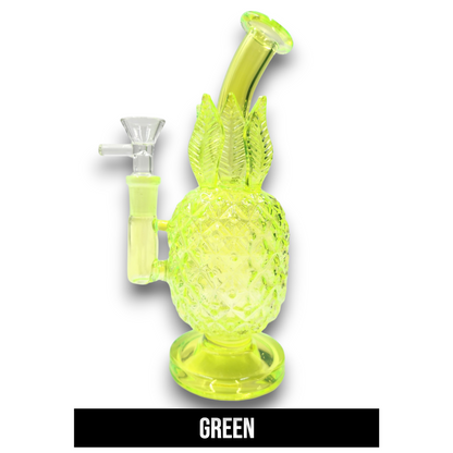 8" Pineapple Florescent Glass Bong