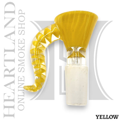 Horn Handle Glass Bowl Head 14mm Male