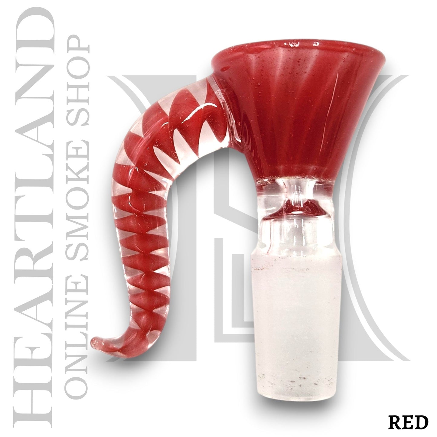 Horn Handle Glass Bowl Head 14mm Male