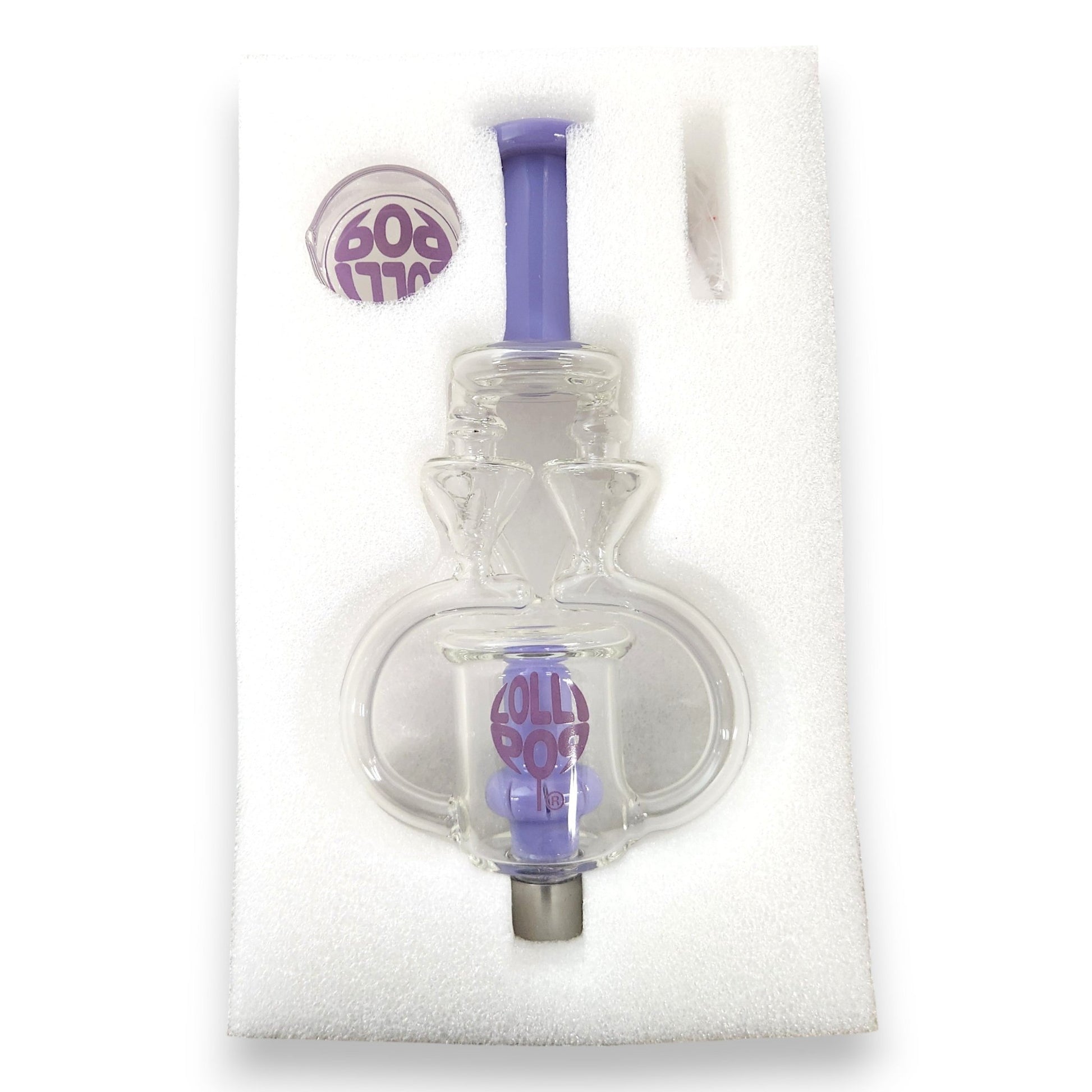 Lollipop Golden Flow Double Arm Recycler Nectar Collector Dab Straw