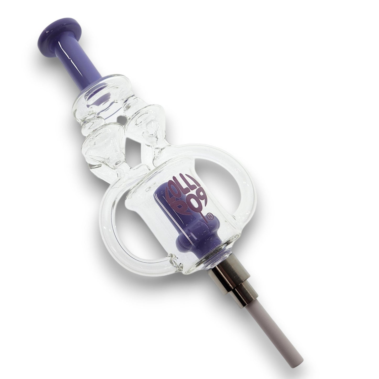 Lollipop Golden Flow Double Arm Recycler Nectar Collector Dab Straw