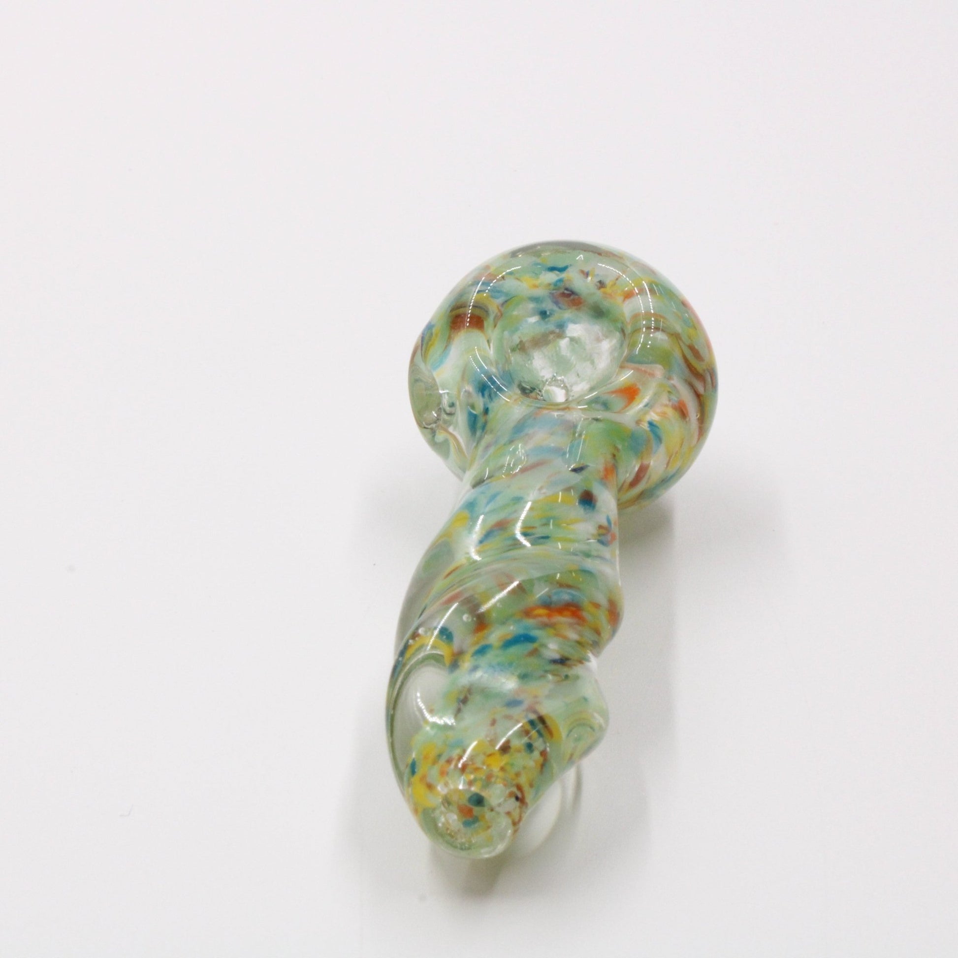 Medium 3 - 3/4" Glass Spoon Hand Bowl
