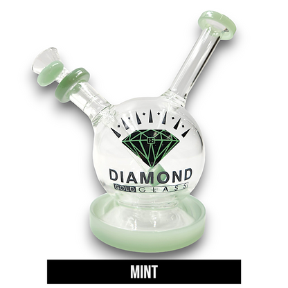 7" Diamond Glass Dome Bubbler Bong