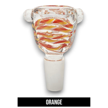 Oval Color Swirl Bowl Head 14mm Male
