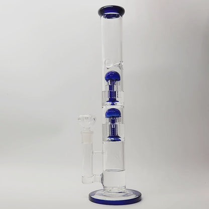 16" Heavy Duty Straight Tube Dual Tree Percolator Bong