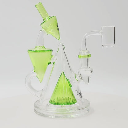 8" Toxic Glass Volcano Unique Dab Rig