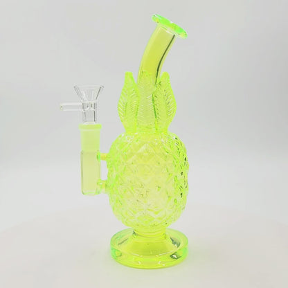 8" Pineapple Florescent Glass Bong