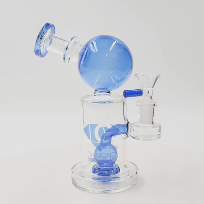 7" Diamond Glass Ray Gun Circ Percolator Bong