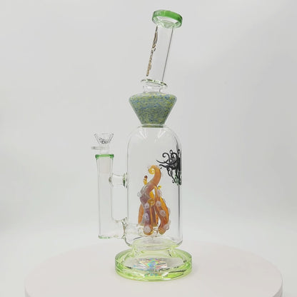 14" Biigo Glass Kraken Octopus Circ Perc Bong