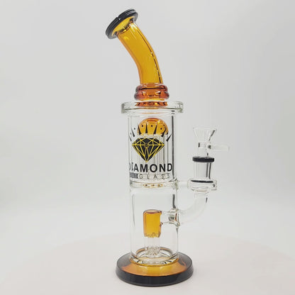 11" Diamond Heavy Duty Tree Perc Straight Barrel Bong