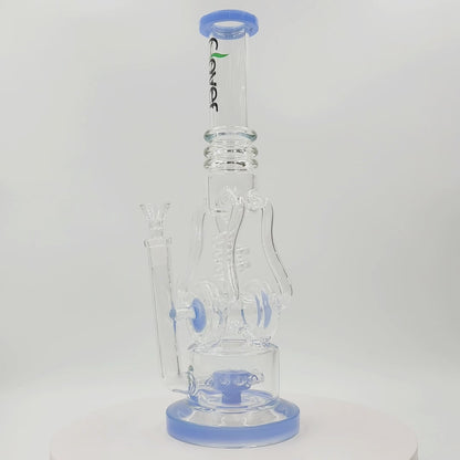 15" Clover Glass Sprinkler Percolator Recycler Bong