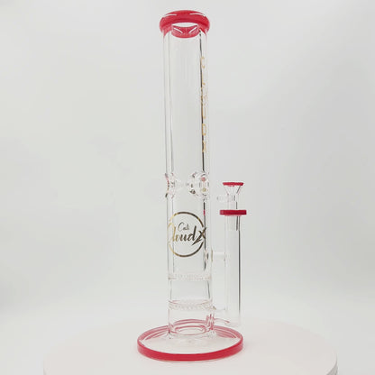 15" Cali CloudX Thick Straight Tube Dual Honeycomb Perc Bong