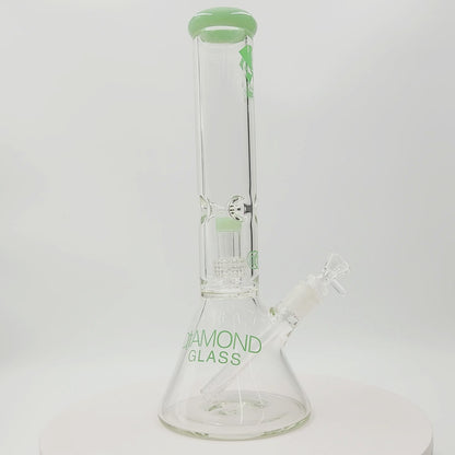 14" Diamond 7mm Heavy Duty Matrix Showerhead Perc Beaker Bong